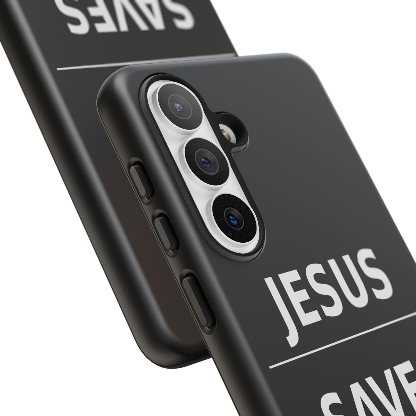 Jesus Saves Phone Case Christian Religious Minimalist Black Tough Cover