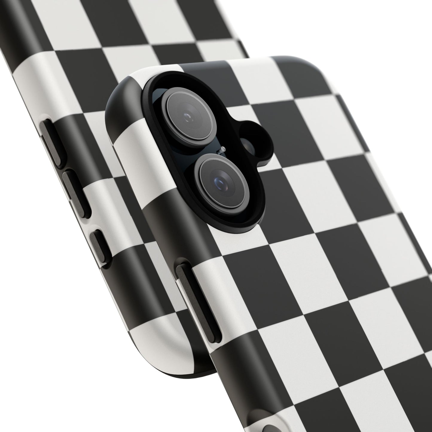 Black & White Checkerboard Phone Case – Classic Aesthetic Tough Protective Case for Iphone, Samsung Galaxy and Pixel