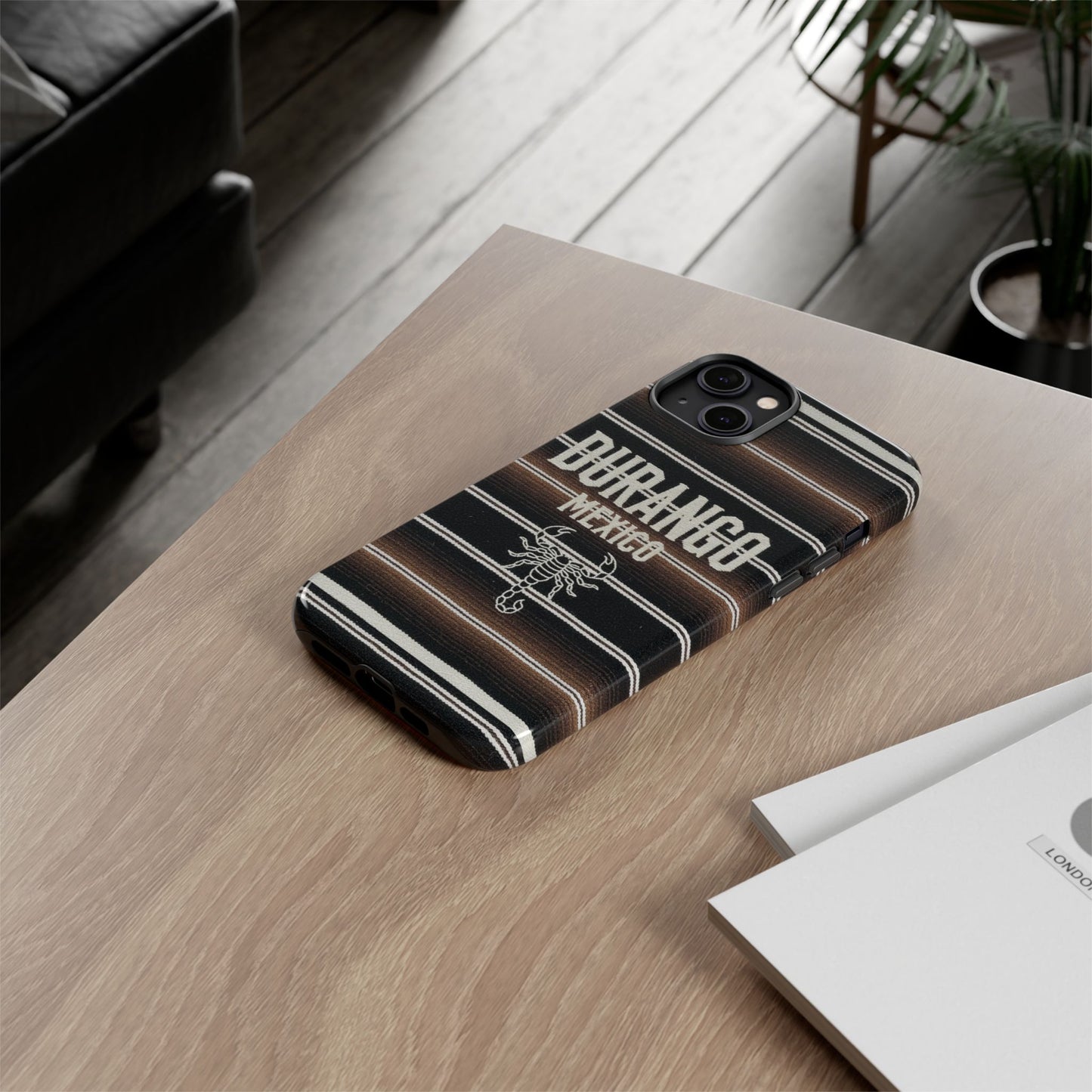 Durango Mexico Phone Case | Serape Scorpion Western Design | Mexican Heritage Tough Case for iPhone & Samsung