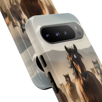 Running Horses Phone Case – Wild Mustang Herd Tough Case (iPhone, Samsung, Pixel)
