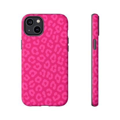 Hot Pink Leopard Print Phone Case – Bold Coquette Leopard Tough Case