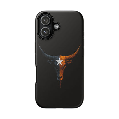 Texas Longhorn Skull Phone Case Western Cowboy Bull iPhone Samsung Cover
