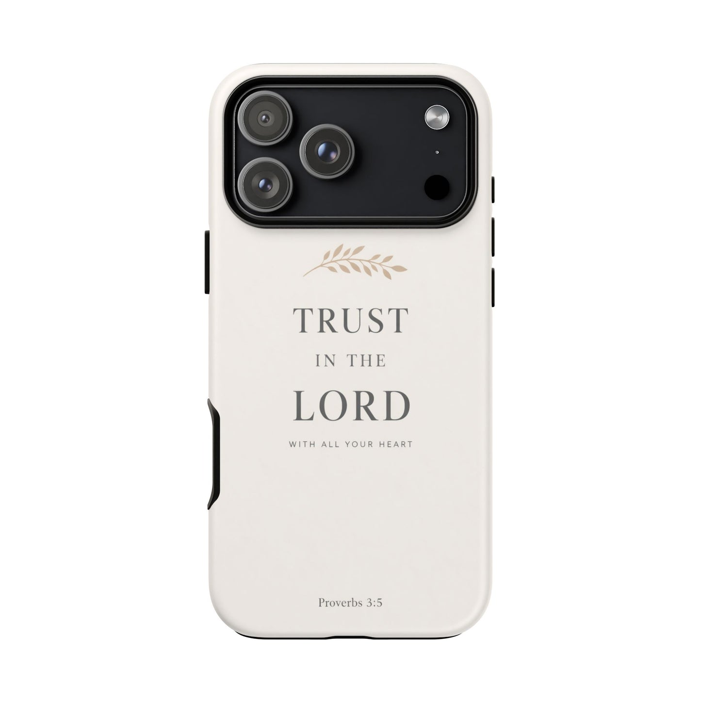 Proverbs 3:5 Christian Phone Case Trust in the Lord Minimalist Faith Cover