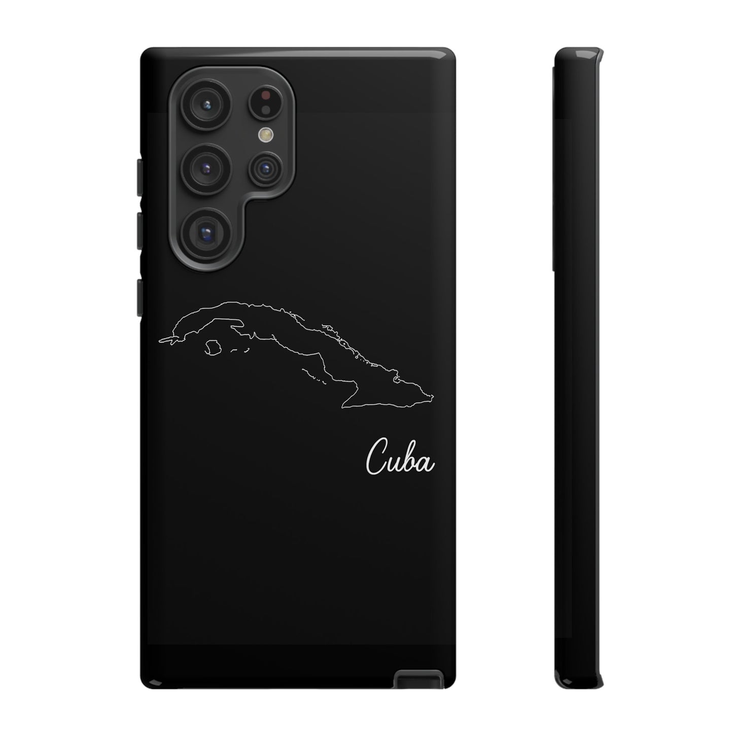 Cuba Outline Phone Case – Minimal Country Map Tough Case (iPhone, Samsung, Pixel)