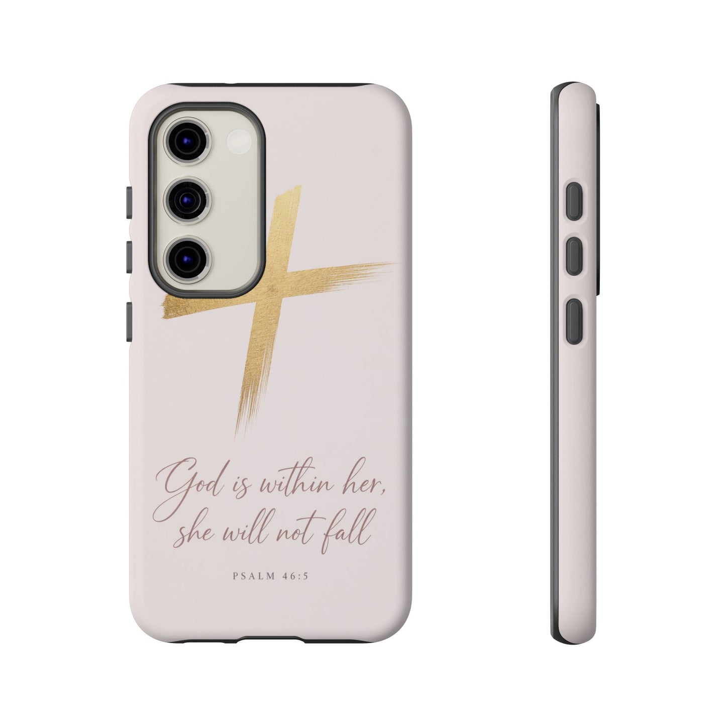 Psalm 46:5 God Is Within Her Christian Cross Phone Case Faith Gift
