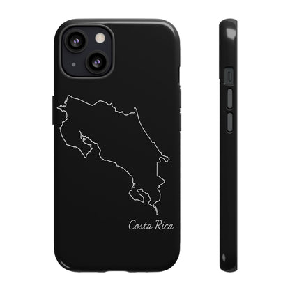 Costa Rica Outline Phone Case – Minimal Country Map Tough Case (iPhone, Samsung, Pixel)