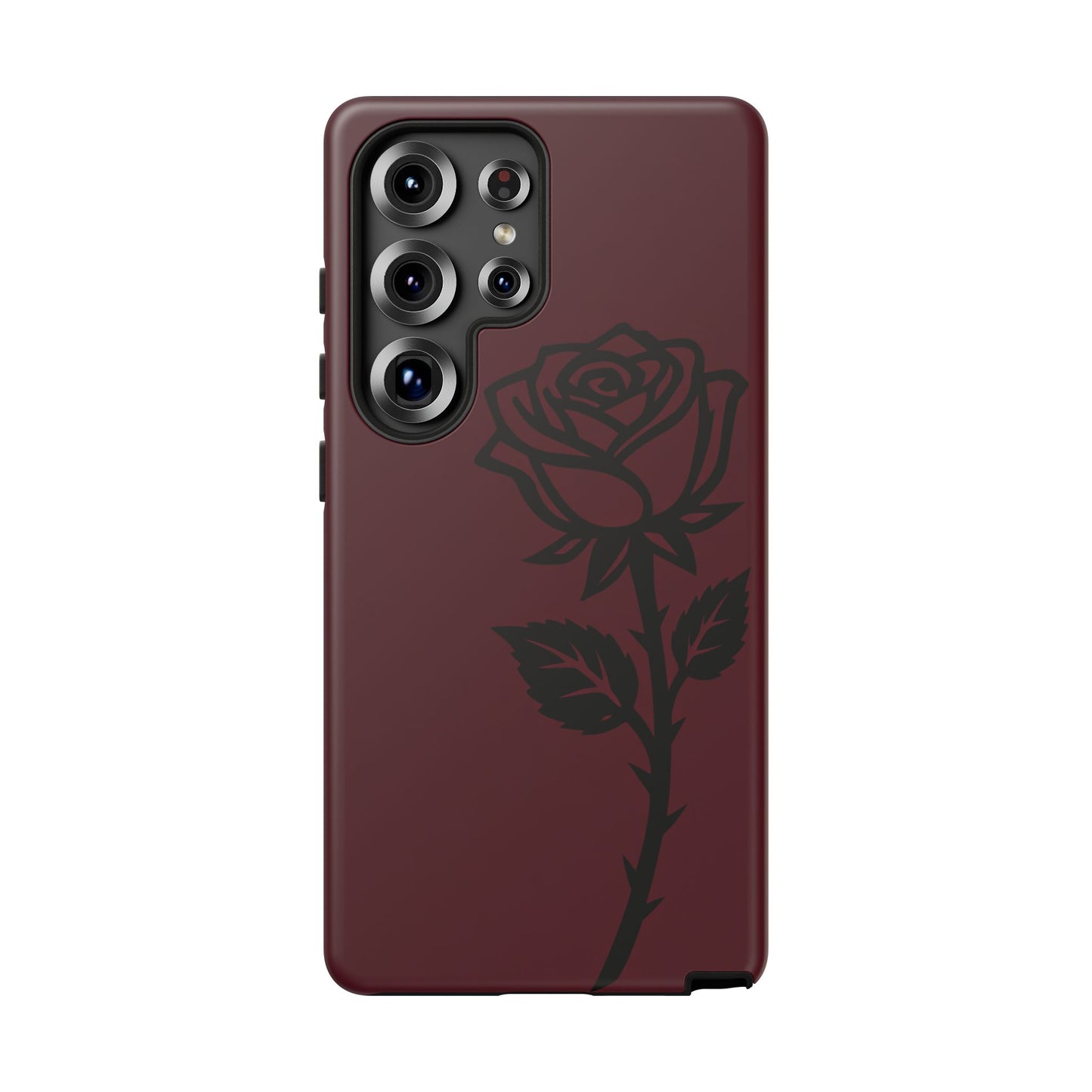 Black Rose Burgundy iPhone Case | Dark Aesthetic Shockproof Protective Cover