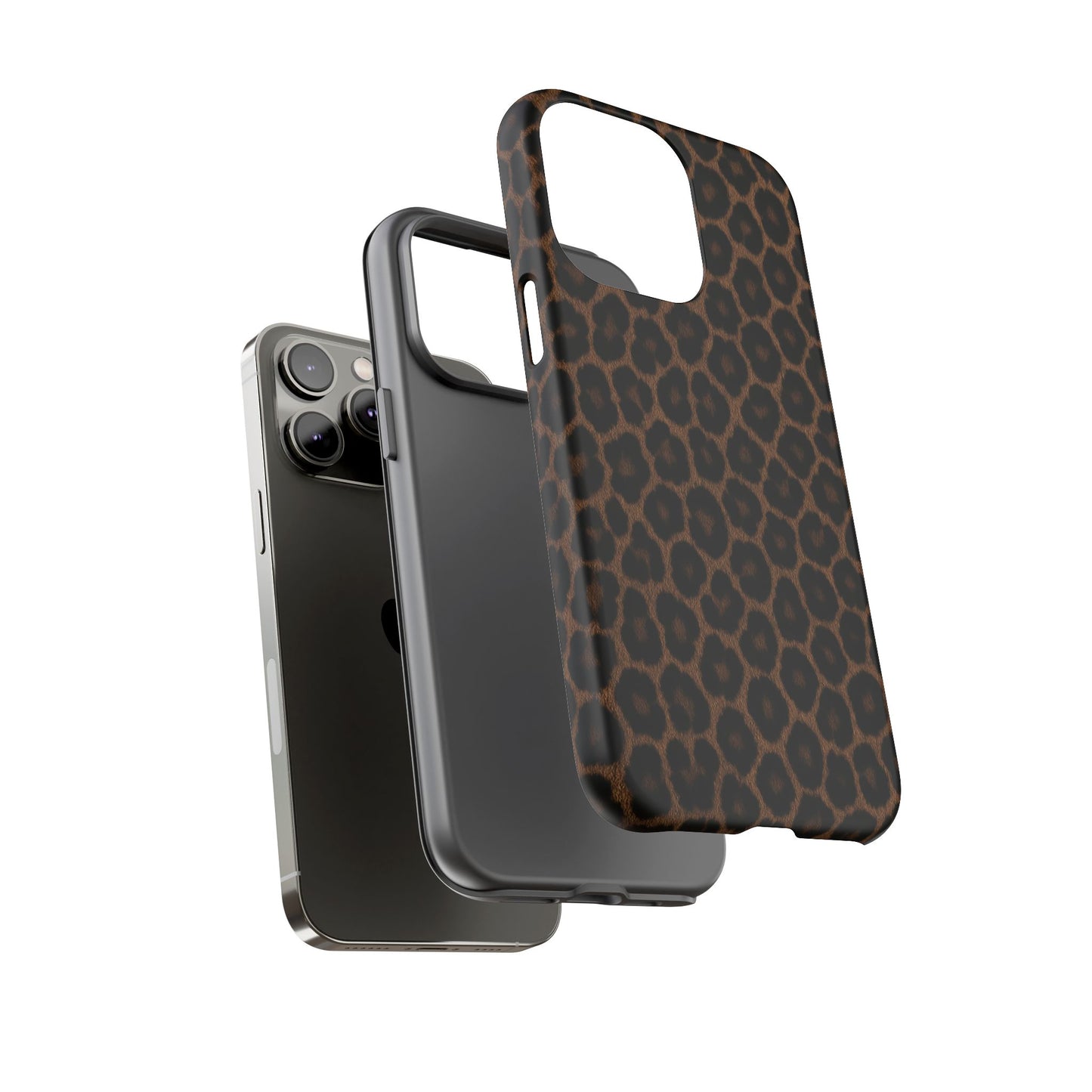 Brown Leopard Print Phone Case | Classic Animal Print Aesthetic Tough Protective Case