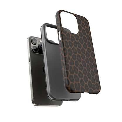 Brown Leopard Print Phone Case | Classic Animal Print Aesthetic Tough Protective Case