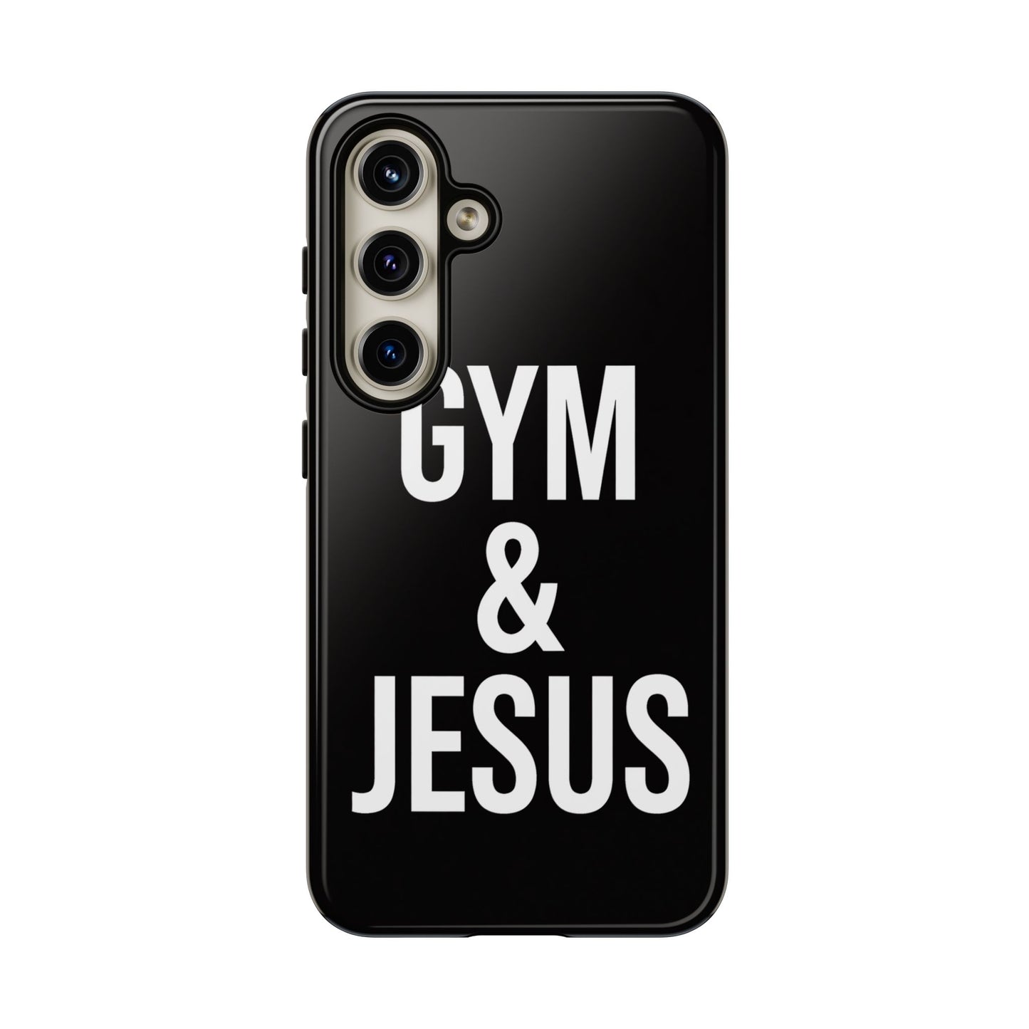 Gym & Jesus Phone Case Christian Faith Workout Gym Motivation Case