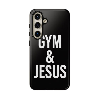 Gym & Jesus Phone Case Christian Faith Workout Gym Motivation Case