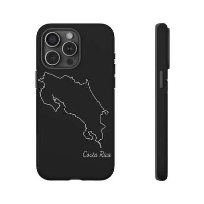 Costa Rica Outline Phone Case – Minimal Country Map Tough Case (iPhone, Samsung, Pixel)