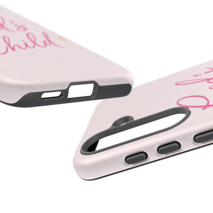Gods Child Phone Case Christian Pink Aesthetic Tough iPhone Case