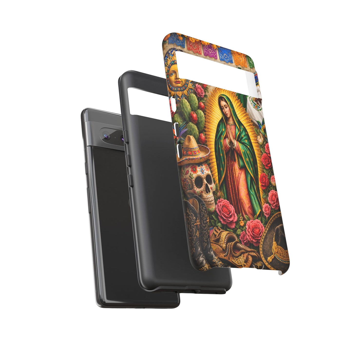 Virgen de Guadalupe Phone Case Mexican Floral iPhone Samsung Pixel Case