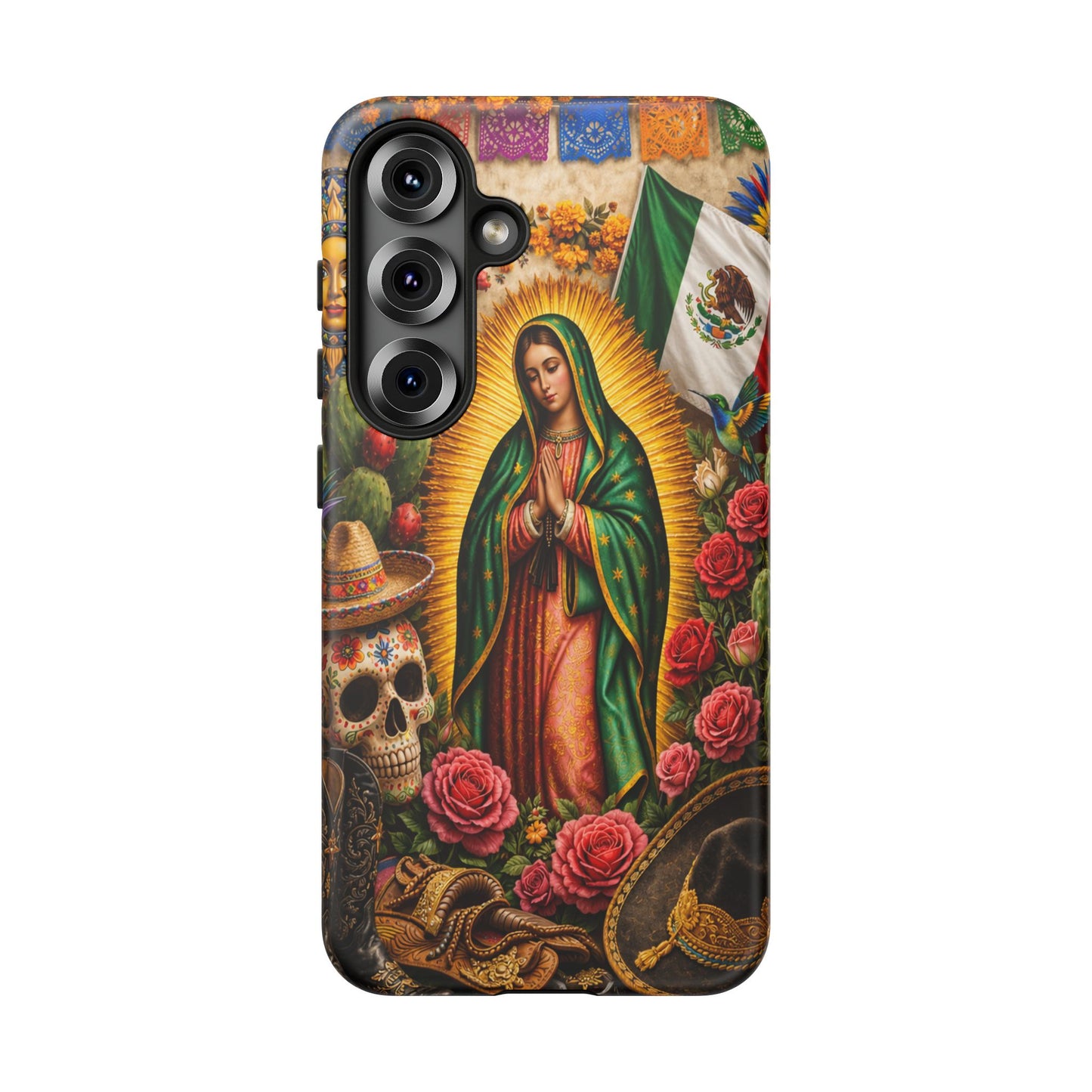 Virgen de Guadalupe Phone Case Mexican Floral iPhone Samsung Pixel Case