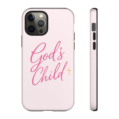 Gods Child Phone Case Christian Pink Aesthetic Tough iPhone Case