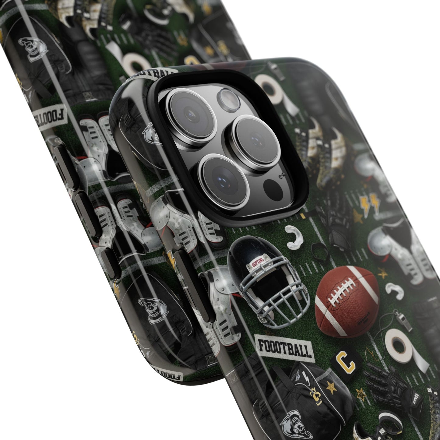 Football Pattern Phone Case – Sports Fan Tough Protective Game Day Case