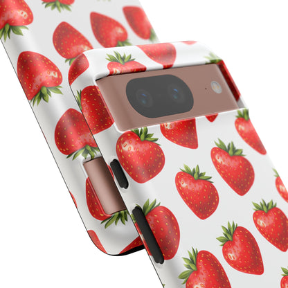 Cute Strawberry Phone Case – Aesthetic Fruit Pattern Protective Cover for Iphone, Samsung Galaxy and Pixel