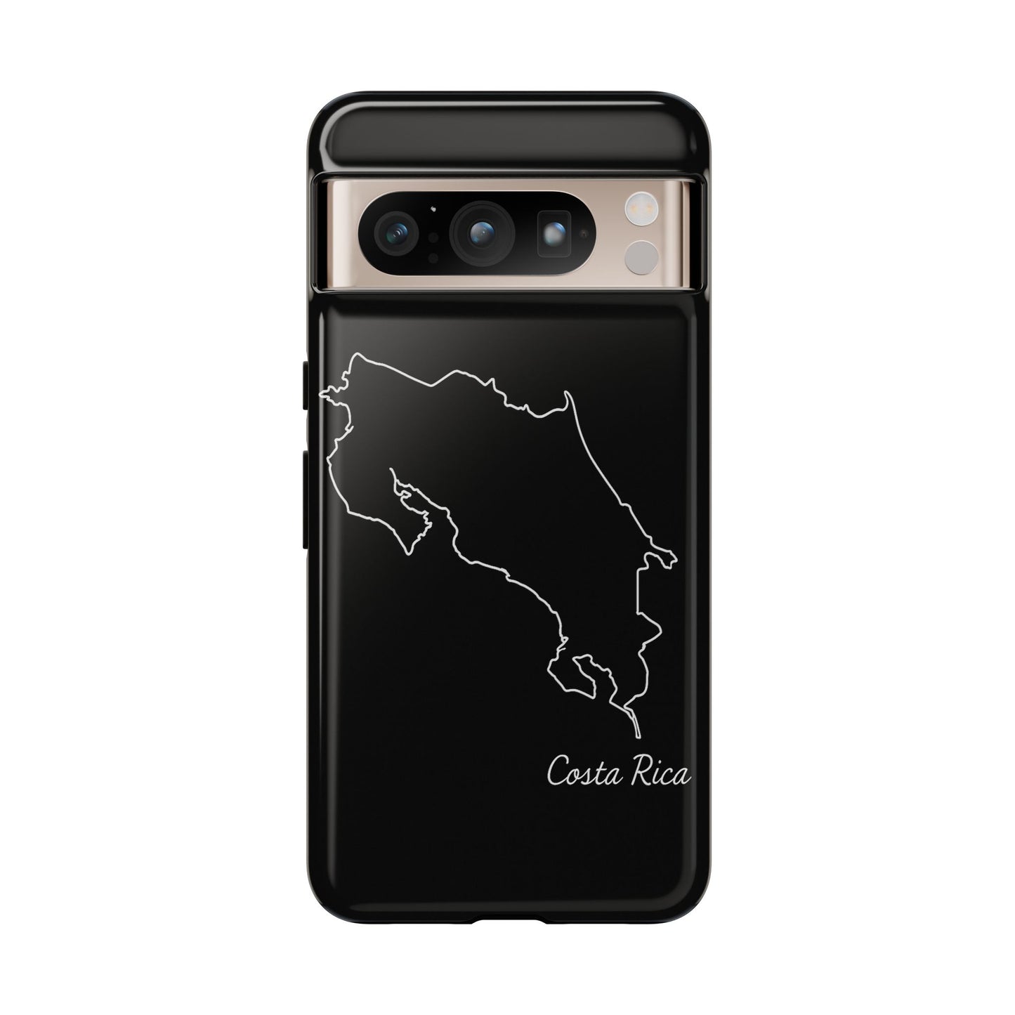Costa Rica Outline Phone Case – Minimal Country Map Tough Case (iPhone, Samsung, Pixel)
