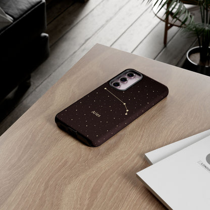 Aries Zodiac Constellation Phone Case – Luxe Gold Celestial Cover