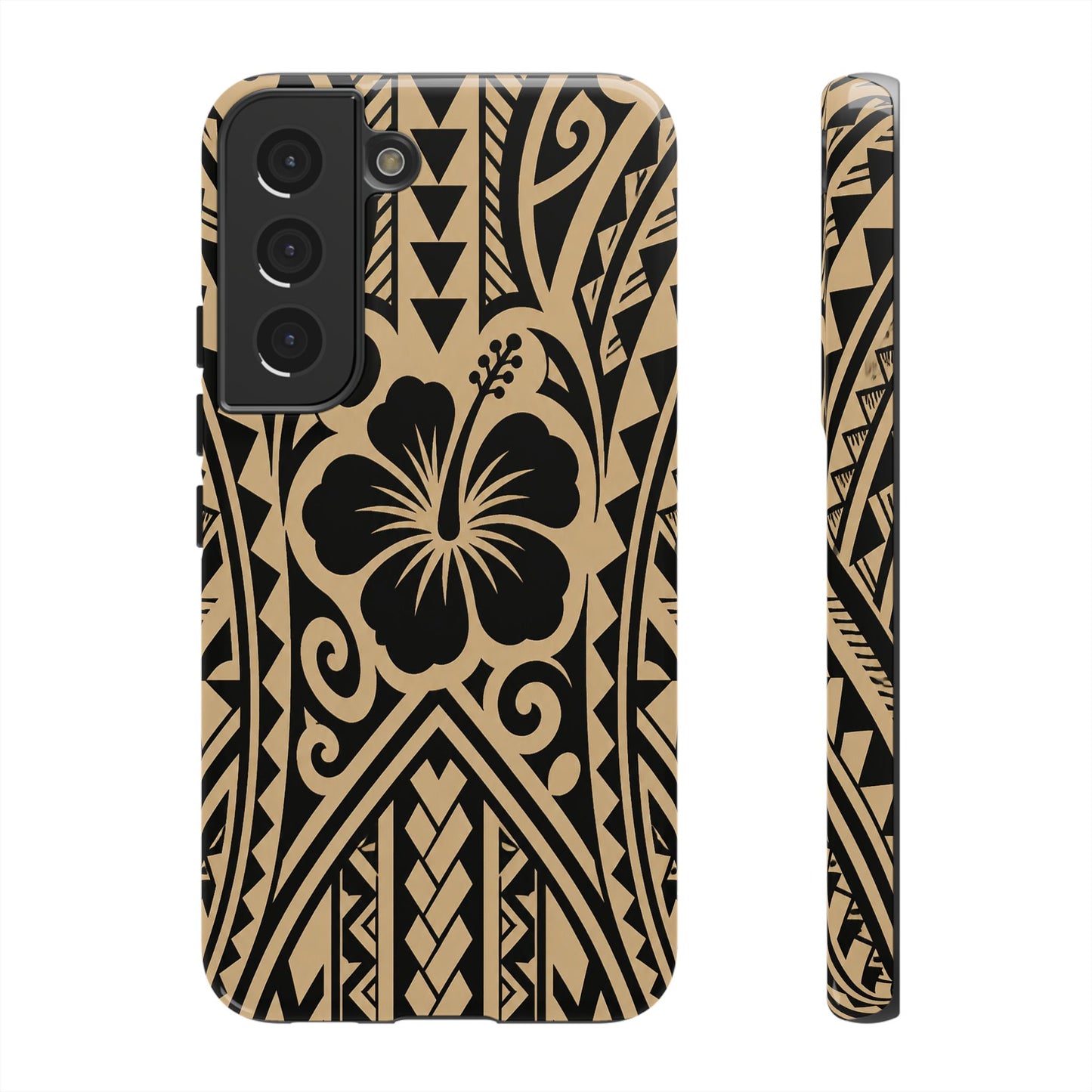 Polynesian Tribal Hawaiin Hibiscus Phone Case for iPhone Samsung Galaxy