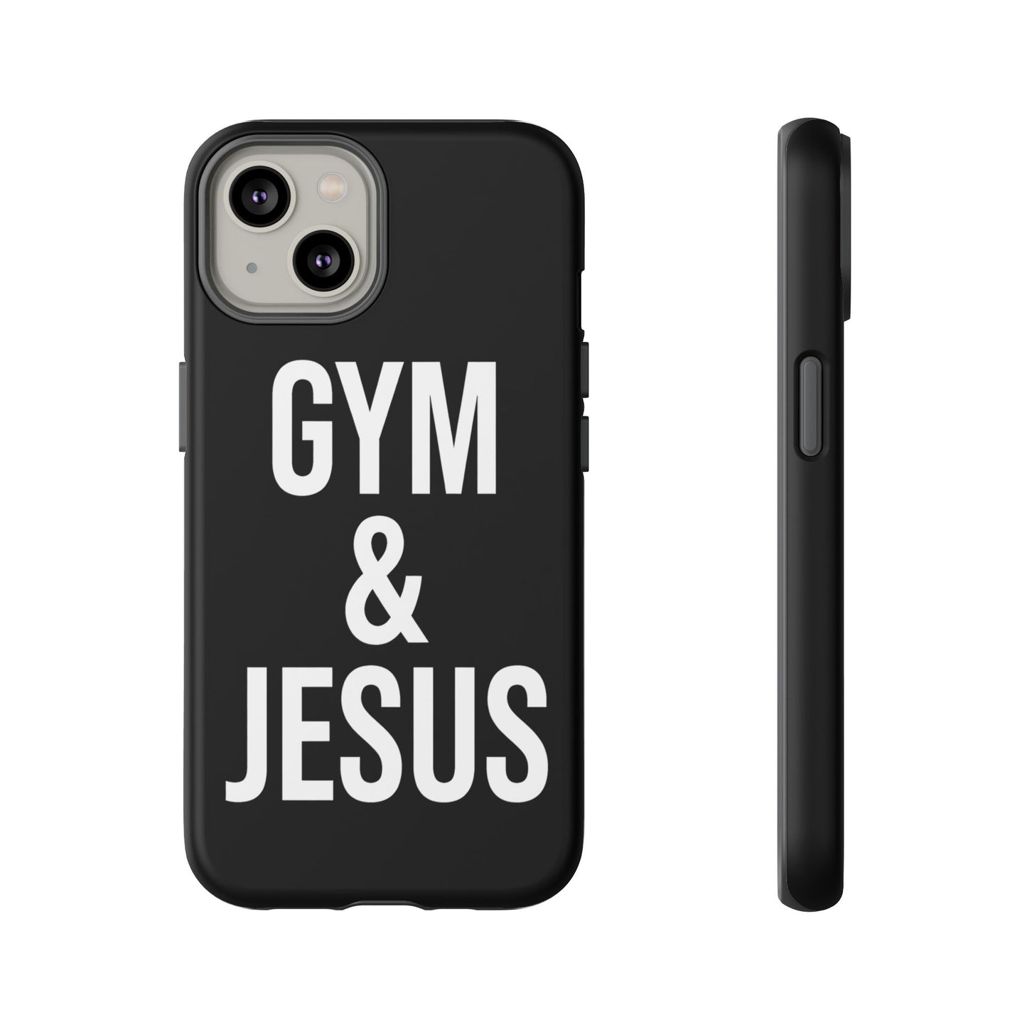 Gym & Jesus Phone Case Christian Faith Workout Gym Motivation Case