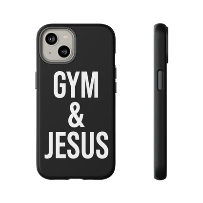 Gym & Jesus Phone Case Christian Faith Workout Gym Motivation Case