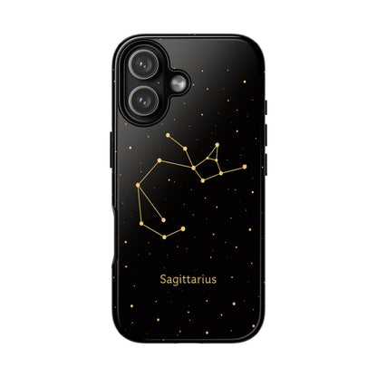 Sagittarius Zodiac Constellation Phone Case – Luxe Gold Celestial Cover