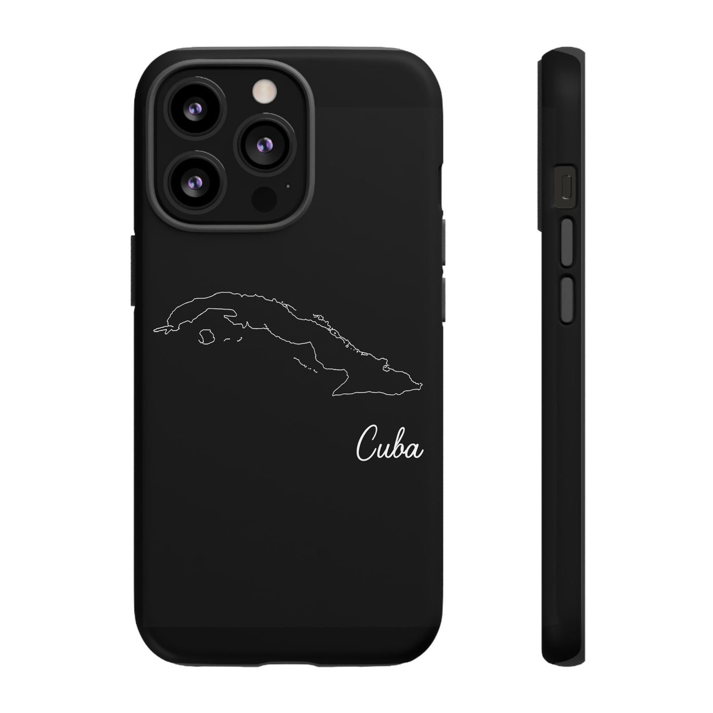 Cuba Outline Phone Case – Minimal Country Map Tough Case (iPhone, Samsung, Pixel)