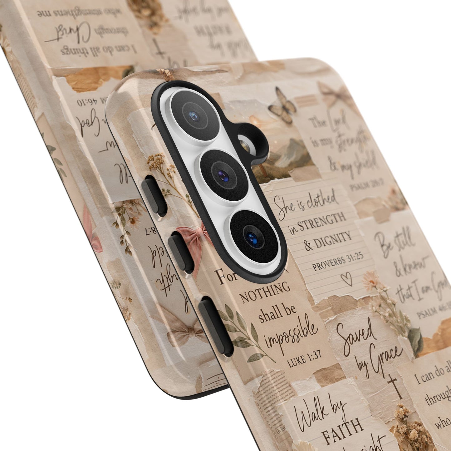 Christian Bible Verse Phone Case | Faith Scripture Aesthetic Floral Christian Case
