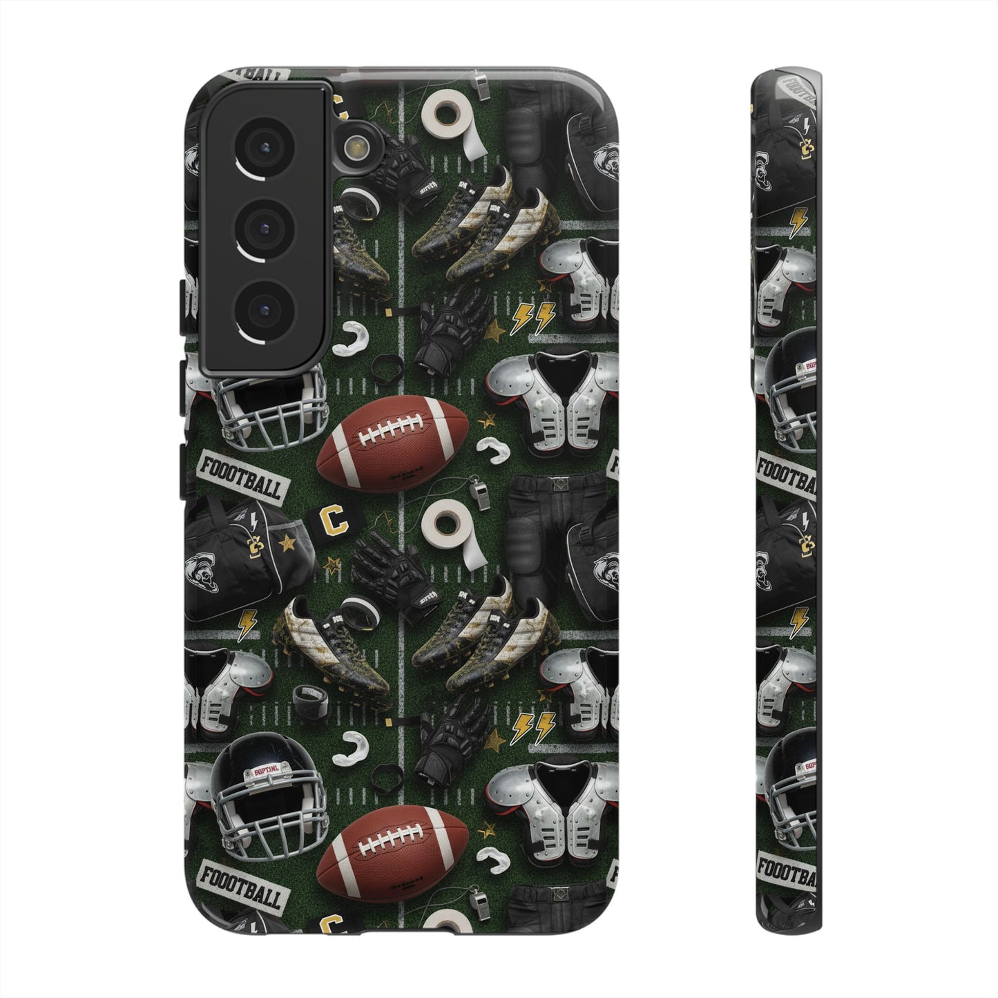 Football Pattern Phone Case – Sports Fan Tough Protective Game Day Case