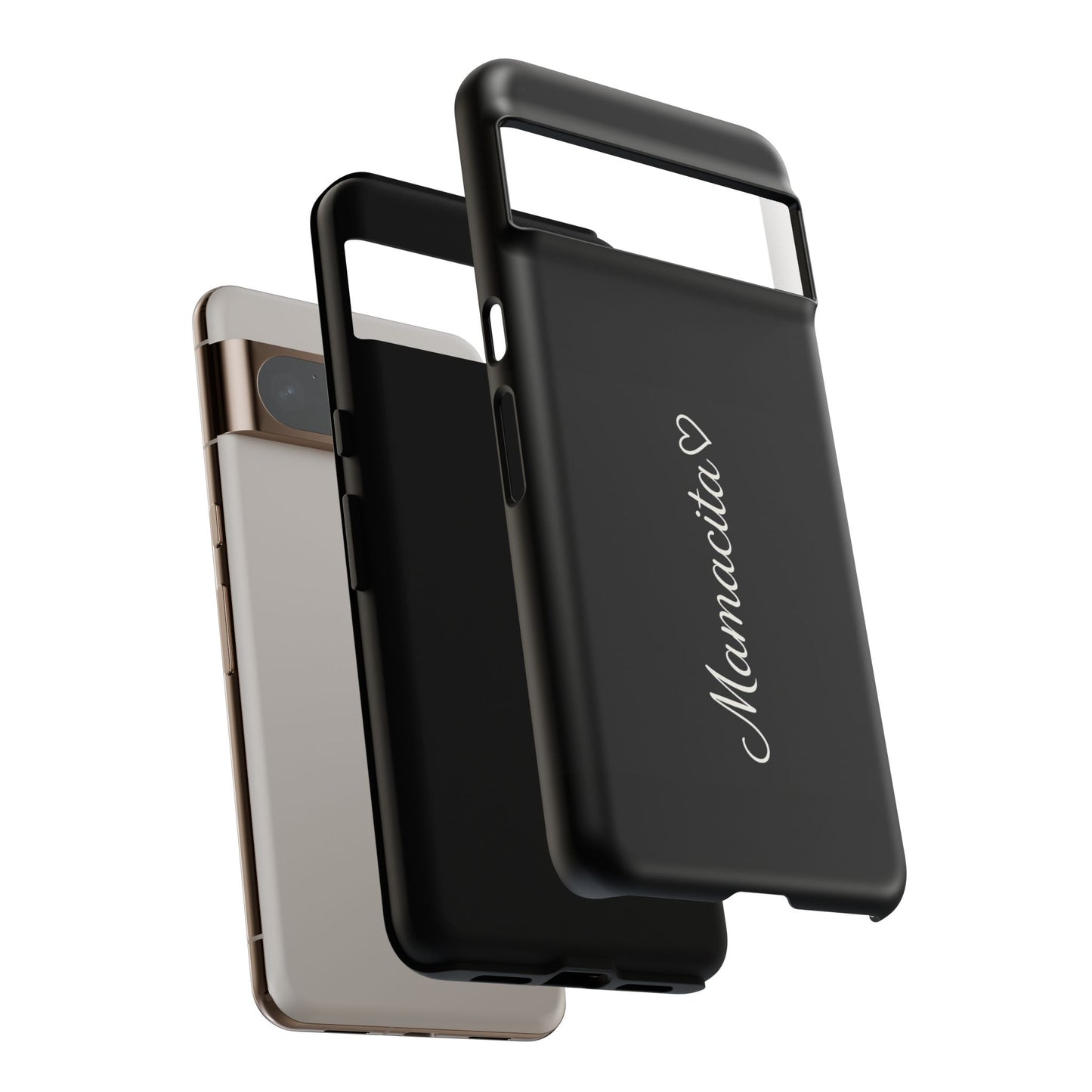 Mamacita Script Phone Case | Minimal Black Tough Case | Sleek Aesthetic Cover