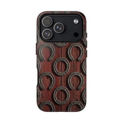 Rustic Horseshoe Western Phone Case – Cowboy Country Ranch Tough Case