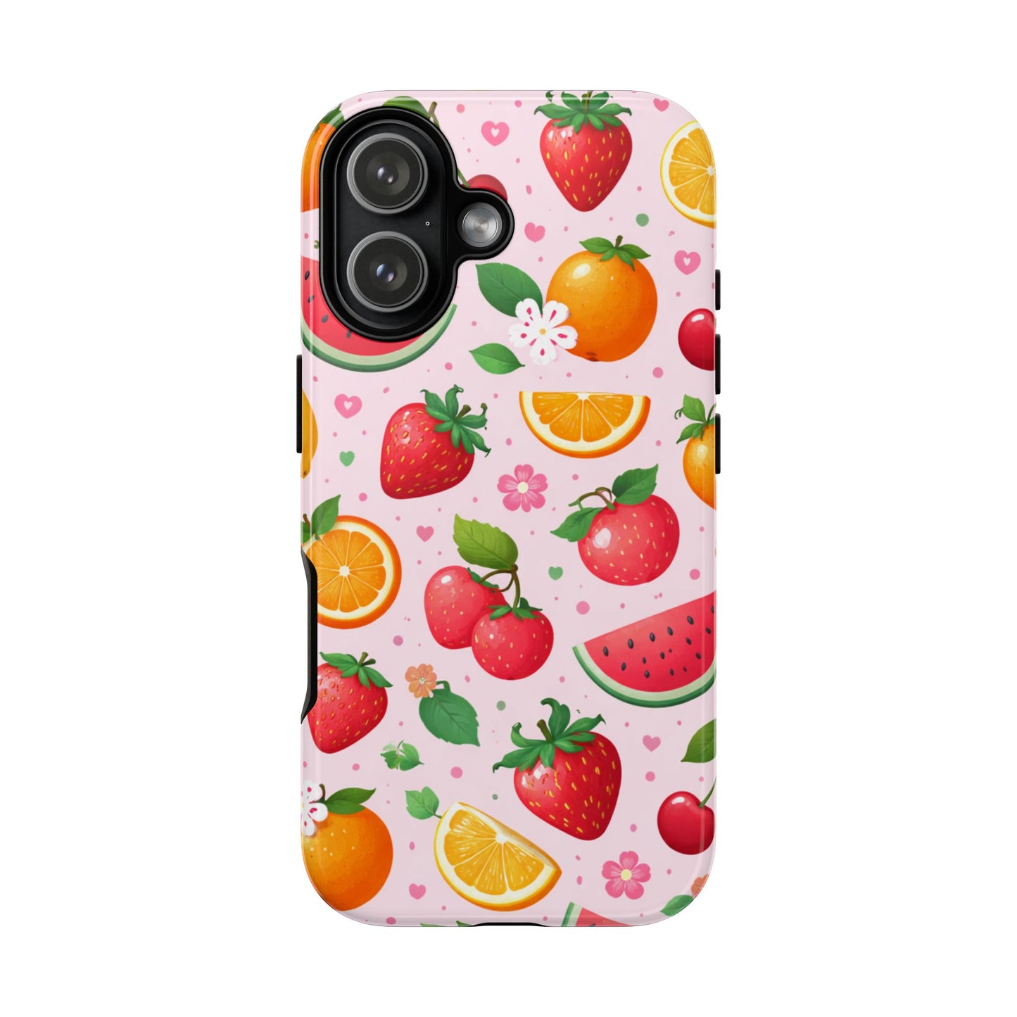 Fruit Phone Case – Tough Shockproof, Strawberry Cherry Citrus Summer Design for Iphone, Samsung Galaxy and Pixel