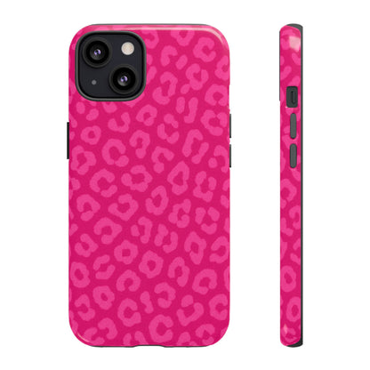 Hot Pink Leopard Phone Case – Bold Coquette Aesthetic Tough Case