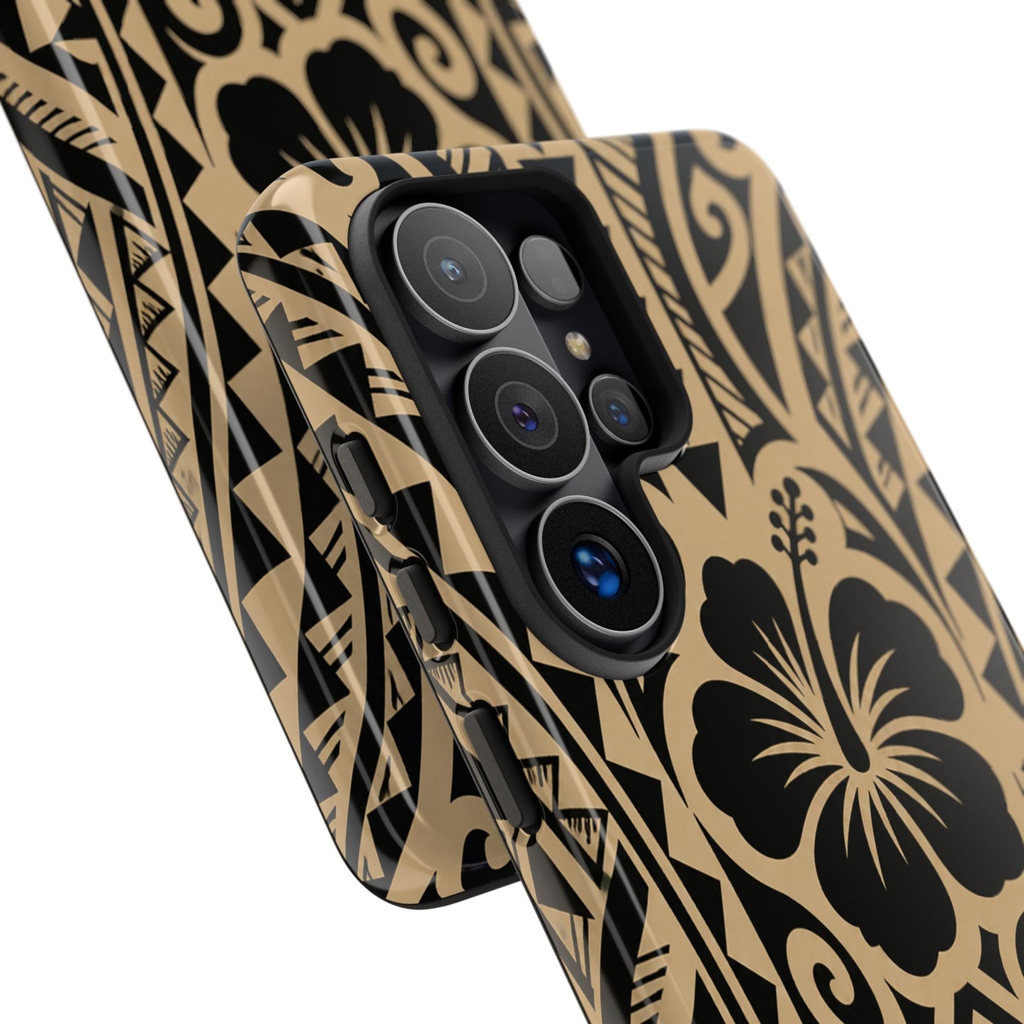 Polynesian Tribal Hawaiin Hibiscus Phone Case for iPhone Samsung Galaxy