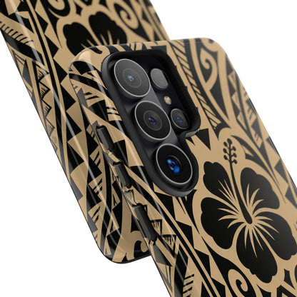 Polynesian Tribal Hawaiin Hibiscus Phone Case for iPhone Samsung Galaxy