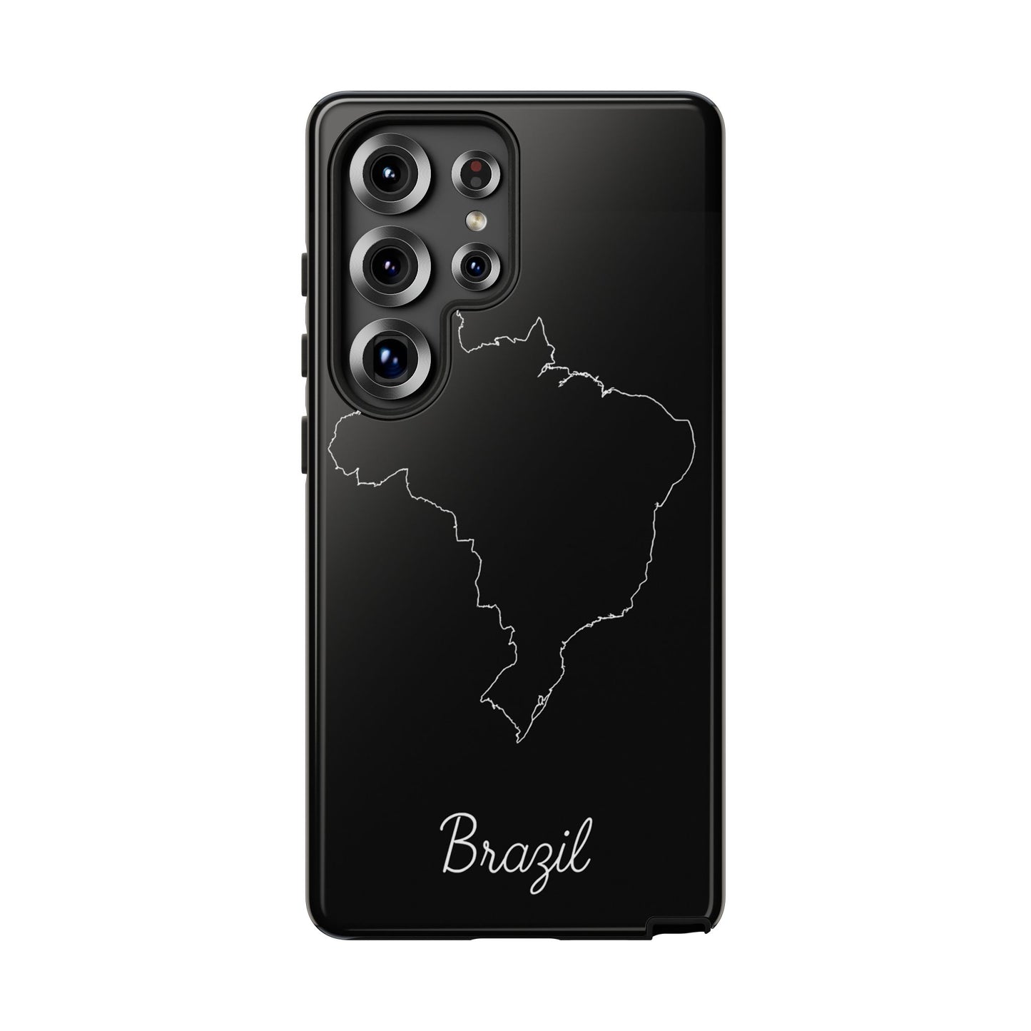 Brazil Outline Phone Case – Minimal Country Map Tough Case (iPhone, Samsung, Pixel)