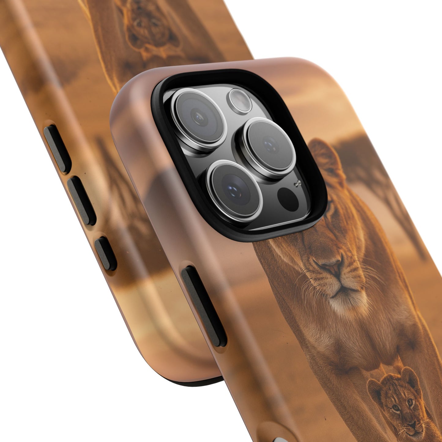 Lioness & Cub Phone Case | Safari Wildlife Tough Case for iPhone & Samsung