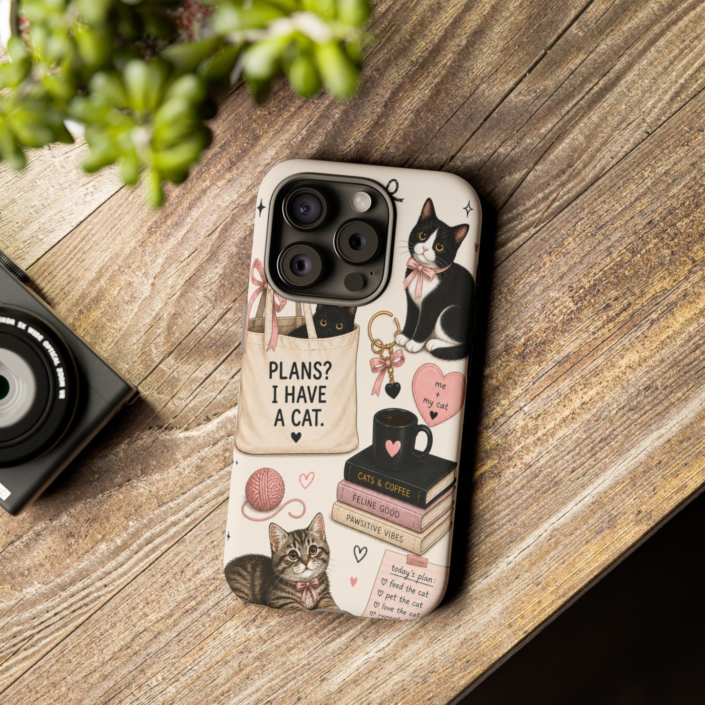 Cat Lover Phone Case | Plans? I Have A Cat Cute Aesthetic Cover