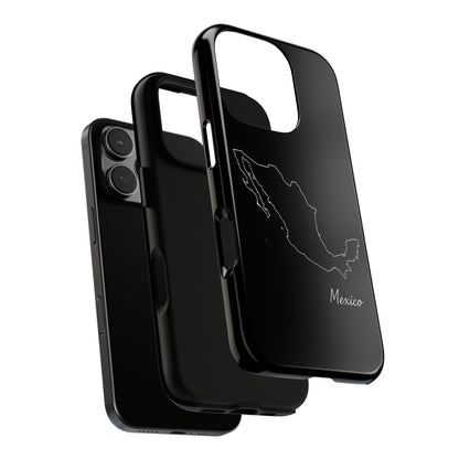 Mexico Outline Phone Case – Minimal Country Map Tough Case (iPhone, Samsung, Pixel)