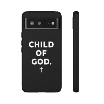 Child of God Phone Case Christian Black Aesthetic Cross Tough Cover