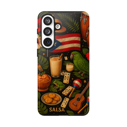 Puerto Rican Culture Phone Case | Boricua Icons Caribbean Aesthetic Tough Protective Case