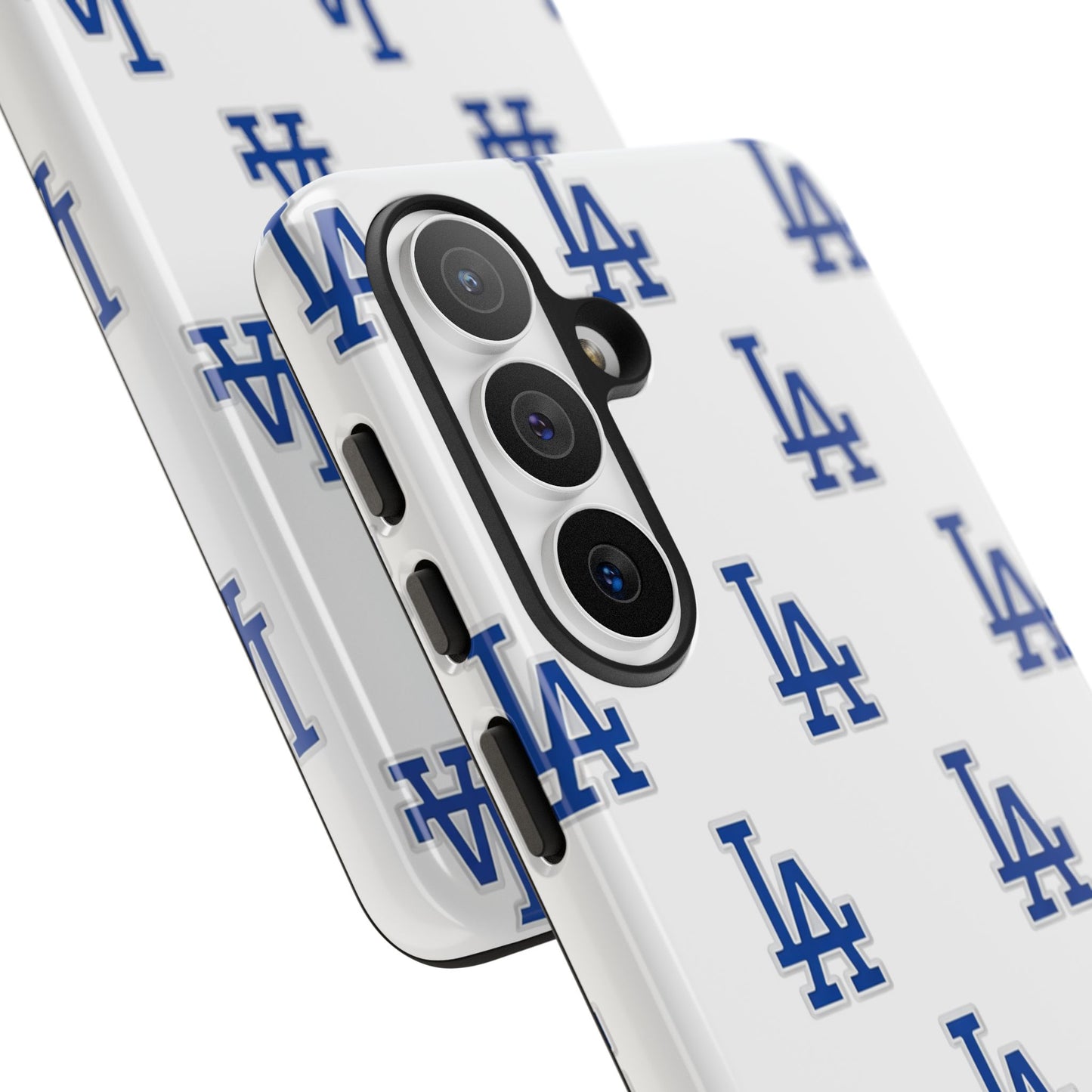 Blue LA Monogram Pattern Phone Case | Minimal Baseball Inspired Tough Cover