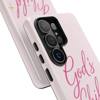 Gods Child Phone Case Christian Pink Aesthetic Tough iPhone Case