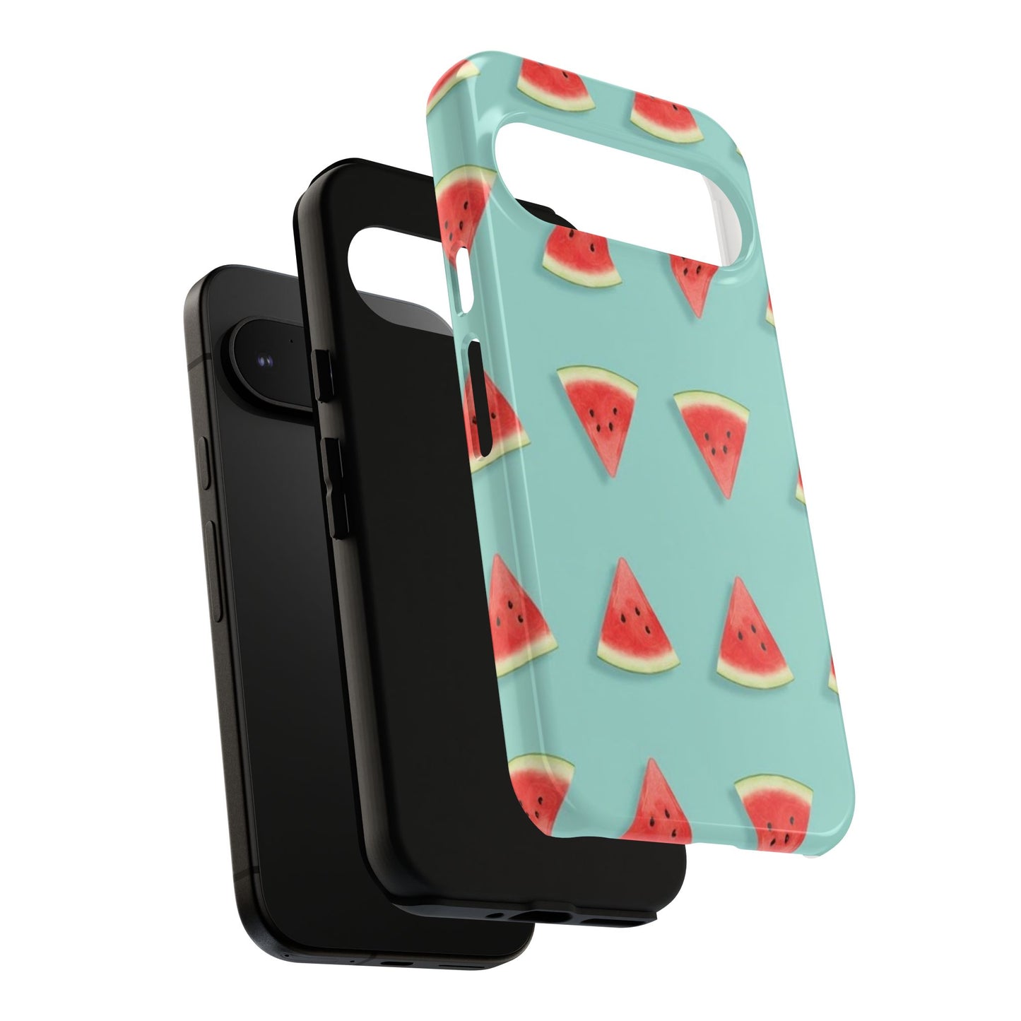 Watermelon Phone Case – Pastel Blue Summer Fruit Tough Case (iPhone, Samsung, Pixel)