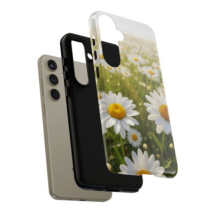 Daisy Phone Case – Floral Spring Field Tough Protective Case (iPhone, Samsung, Pixel)
