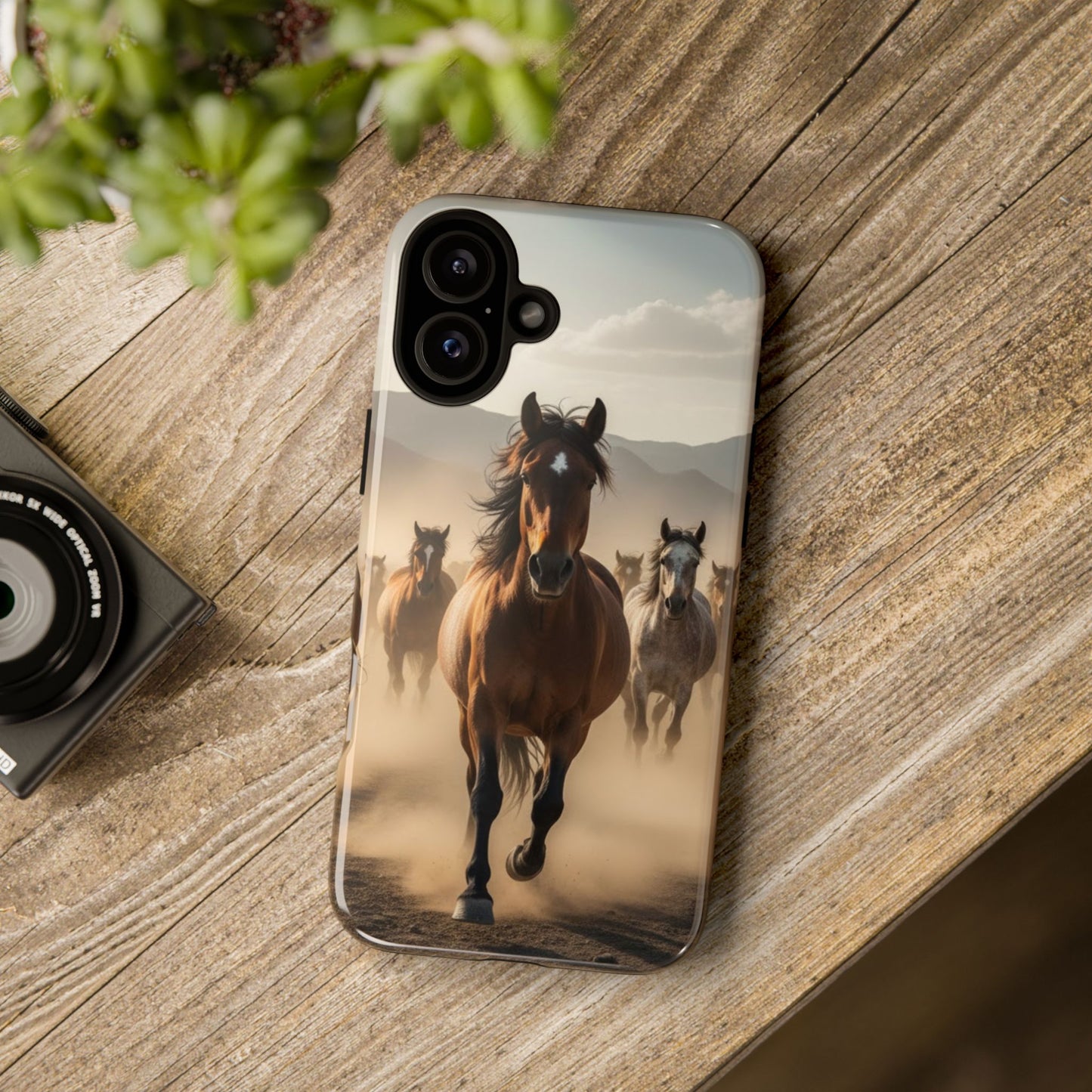 Running Horses Phone Case | Wild Mustang Herd Tough Protective Cover