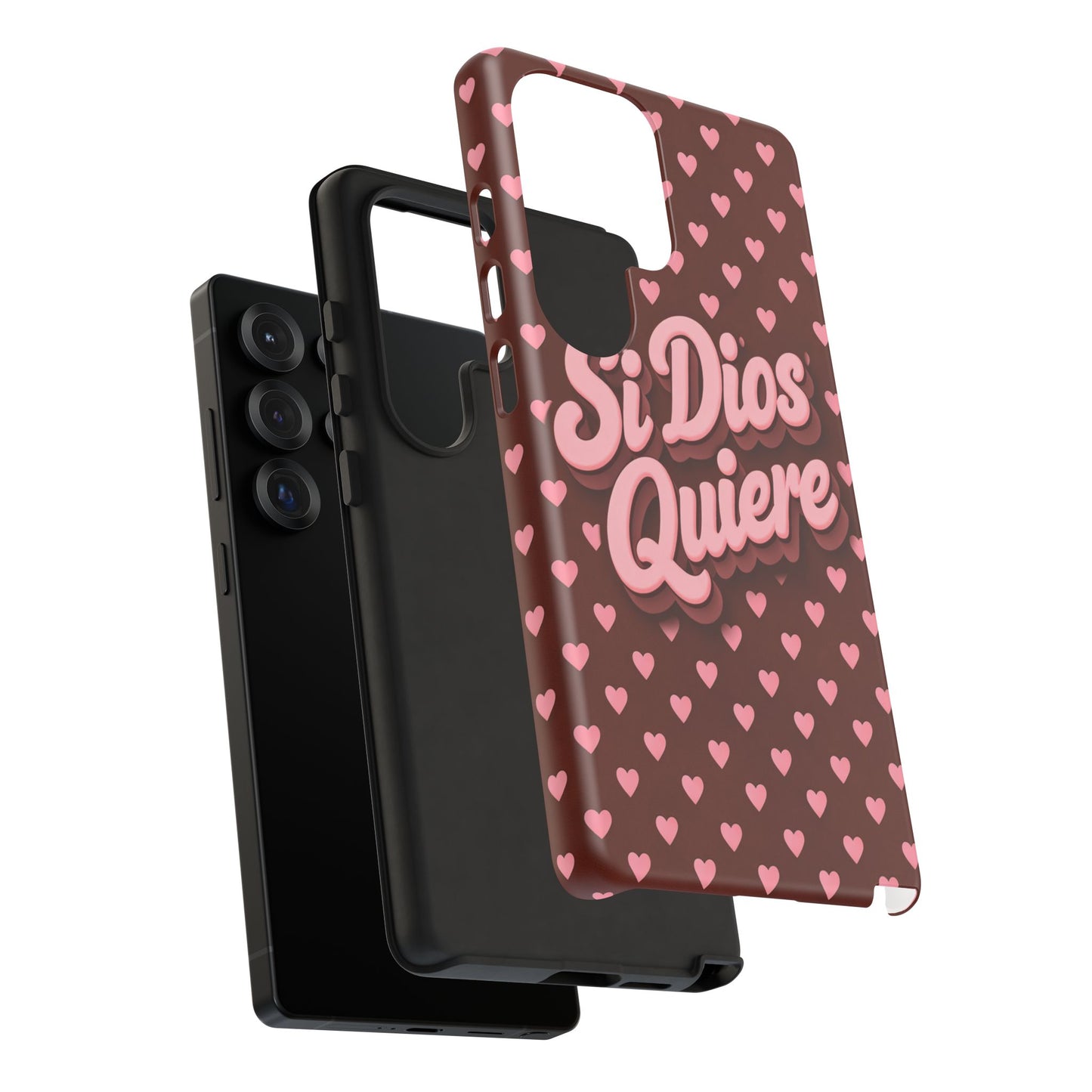 Si Dios Quiere Phone Case Latina Aesthetic Pink Hearts iPhone Samsung