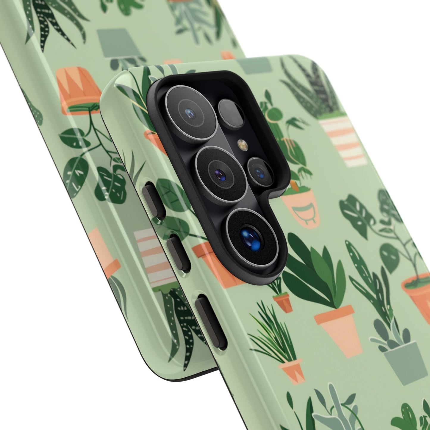 Plant Lover Phone Case | Cute Potted Plants Pattern | Botanical Aesthetic Tough Case
